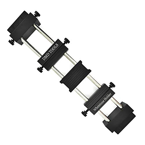 Wetzstein-Halter zum Schärfen von Schleifstein, verstellbare Aluminium-Halterung, Spüle, Brücke mit verstellbarem rutschfestem Gummi für einfaches Schleifen. von N / A