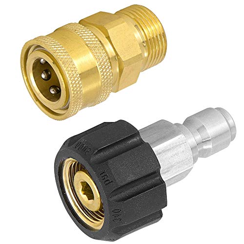 JINXM 2Stück Hochdruckreiniger-Adapter-Set M22 3/8'' Quick Connect Kit für Sprühpistolen-Anschluss von JINXIAN