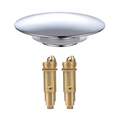 JINXM Bad Waschbecken Ablass Stopfen Messing Poliert Chrom Mit Pop Up Schraube Klicken Sie auf Clack Plug Bolt für Waschtisch Wasserhahn Push Button Ablaufgarnitur Bad Pop Up Stopfen von JINXIAN