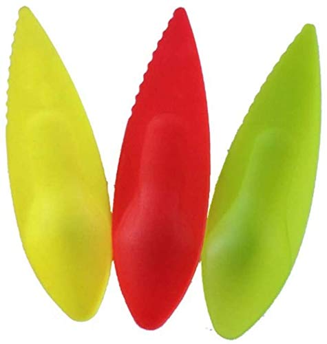 2-in-1 Kiwi Kunststoff-Löffel, Obstmesser, Schäler, Cutter mit Loch, 6 Stück von N /A