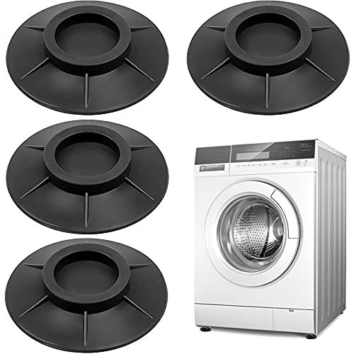 4 Stück Stoßdämpfer für Waschmaschine und Trockner, rutschfeste Gummifüße (schwarz) von N\A