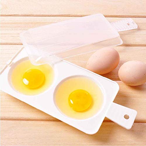 N-B Kunststoff Eierkocher Mikrowelle Eierkocher 2 Eier Pochiert Eierkocher Kochen Werkzeuge Zufällige Farbe Ausgezeichnete Qualität von N-B