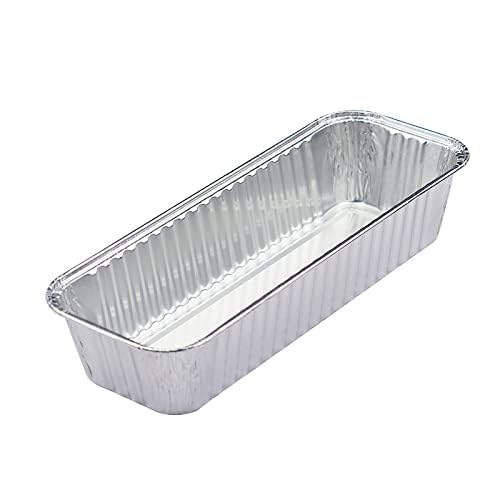 Aluschalen Alu-Tropfschalen Grillschalen Aluminiumschale Grill Tropfschalen Aluminium-Auflaufform - 25 Stück Schalen aus Aluminiumfolie, Kuchen Schale, für Backen, Kochen, Snackschale 21.5x7.8*4.3cm von N-D