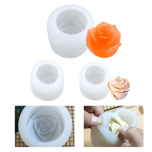 Kerzenform Kerzen Gießform Silikonformen 3D Rose Blumenform - 3 Stück Blumen Silikon Seifenform DIY Candles Mould Handbuch Seifen Gießformen Handwerk Machen Kerzenform Kerzen Gießform Silikonformen 3D Rose Blumenform - 3 Stück Blumen Silikon Seifenform DIY Candles Mould Handbuch Seifen Gießformen Handwerk Machen von N-D