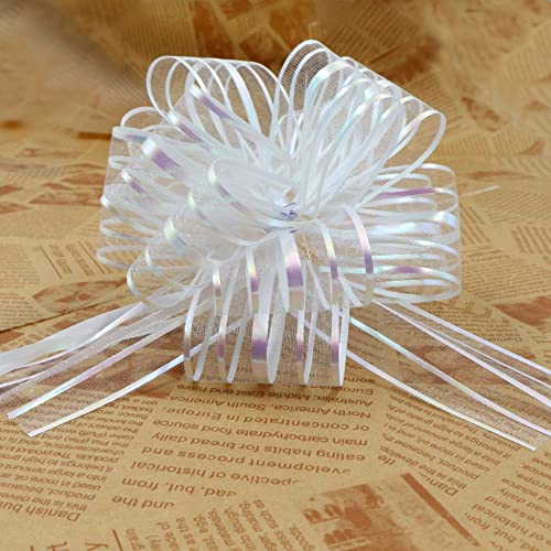 duozoanz Hochzeit Kugelförmige Blumen Deko Autoschmuck - Geschenkverpackungen Set Hochzeitsdeko Tischdeko für Party Besondere Anlässe Zimmerdeko Geschenkboxen Zuckerbeutel,20 Stück,Weiß (20pcs) von duozoanz