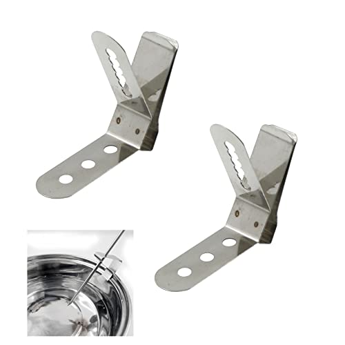 Thermometer Clip Bratenthermometer Klammern Temperaturfühler- Edelstahl Universal Halter Temperaturfühlers Halterung für Grill BBQ Raucher Ofen Temperatur Monitor, 2 Stück, Silber Thermometer Clip Bratenthermometer Klammern Temperaturfühler- Edelstahl Universal Halter Temperaturfühlers Halterung für Grill BBQ Raucher Ofen Temperatur Monitor, 2 Stück, Silber von duozoanz