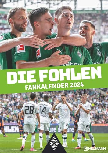 N NEUMANN VERLAGE Borussia Mönchengladbach Wandkalender 2024, im Format 29,7 x 42 cm, Monatskalender, Fussballkalender mit Spielehighlights für wahre Fans von N NEUMANNVERLAGE