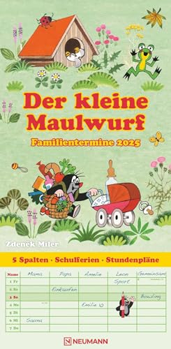 Der kleine Maulwurf 2025 Familienplaner - Familien-Timer - Termin-Planer - Kinder-Kalender - Familien-Kalender - 22x45 von N NEUMANNVERLAGE