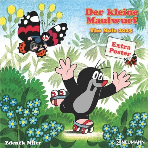 N NEUMANNVERLAGE - Der kleine Maulwurf 2025 Broschürenkalender, 30x30cm, Kinderkalender mit liebevoll gestalteten Illustrationen, extra Poster, ... und viel Platz für Notizen: The Mole von N NEUMANNVERLAGE