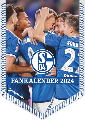 N NEUMANN VERLAGE FC Schalke 04 Wandkalender 2024, , im Format 30 x 30 cm Bannerkalender, Fussball-Fan Kalender mit Fussball highlights von N NEUMANNVERLAGE