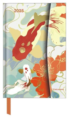 N NEUMANNVERLAGE - Japanese Papers 2025 Diary, 10x15cm, Taschenkalender mit Magnetverschluss und Lesebändchen, Tasche für Visitenkarte von N NEUMANNVERLAGE