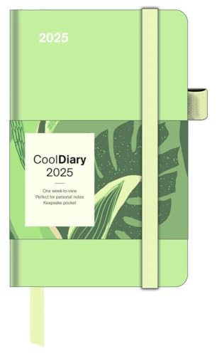 N NEUMANNVERLAGE - Matcha 2025 Cool Diary, 9x14cm, Wochenkalender mit Banderole und Lesebändchen, Tasche für Visitenkarte, Jahres- und Monatsübersicht von N NEUMANNVERLAGE