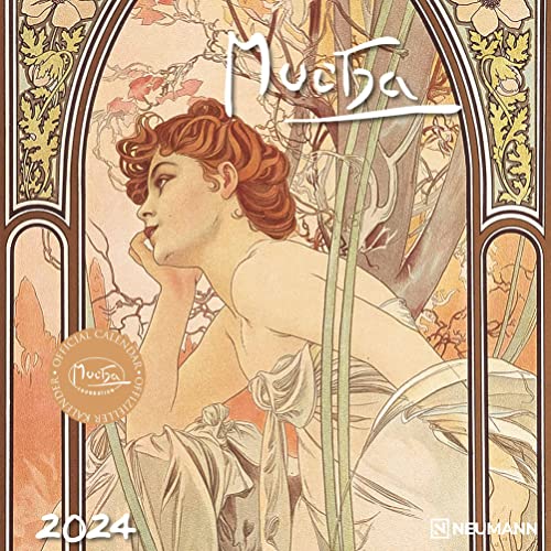 Mucha 2024 - Wand-Kalender - Broschüren-Kalender - 30x30 -30x60 geöffnet - Kunst-Kalender von N NEUMANNVERLAGE