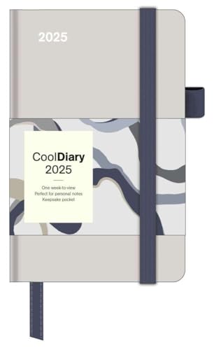 N NEUMANNVERLAGE - Stone 2025 Cool Diary, 9x14cm, Wochenkalender mit Banderole und Lesebändchen, Tasche für Visitenkarte, Jahres- und Monatsübersicht von N NEUMANNVERLAGE