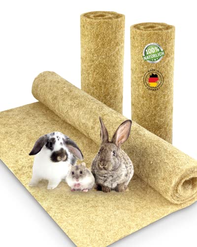 Nagerteppich aus 100% Hanf, 40 x 25cm, 5mm dick, Hanfteppich für alle Arten Kleintiere, Hanfmatte Nagermatte Nager-Teppich Bodenabdeckung (10 Stück) von N Nagerteppich.de