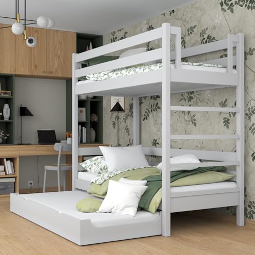 N-wood N03 Etagenbett mit Schublade 100x200 cm, Hochbett Holz mit Doppelbettfunktion, 2 Leitermontageseiten, sichere abgerundete Kanten, Hochwertige und umweltfreundliche Lacke, Grau N-wood N03 Etagenbett mit Schublade 100x200 cm, Hochbett Holz mit Doppelbettfunktion, 2 Leitermontageseiten, sichere abgerundete Kanten, Hochwertige und umweltfreundliche Lacke, Grau von N-wood