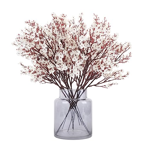 N&T NIETING künstliche Blumen, 12 Stück Schleierkraut künstlich Gypsophila Blumen für DIY Hochzeit Blumenstrauß Party Tisch Centerpieces Blumenarrangements und Home Herbst Dekoration（Weiß） von N&T NIETING