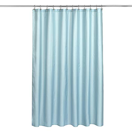 N&Y HOME Duschvorhang oder Einlage aus Stoff, hellblauer Duschvorhang für Badezimmer mit Hotelqualität, maschinenwaschbar, Blauer Nebel, 183 x 183 cm von N&Y HOME