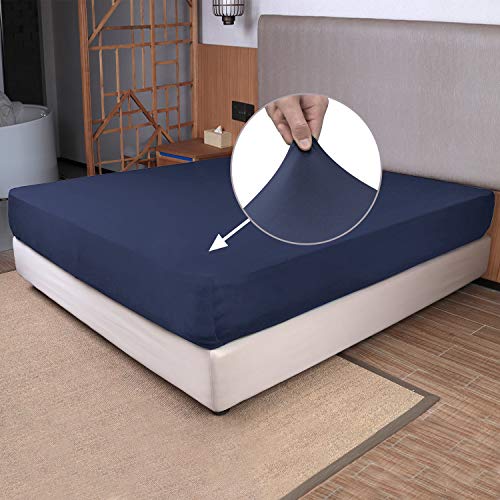 NY Home Spannbetttuch Spannbettlaken für Doppelbetten, Marineblau NY Home Spannbetttuch Spannbettlaken für Doppelbetten, Marineblau von N&Y HOME