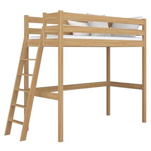 N-wood N02 Hochbett, Etagenbett 90x200 cm, aus Eichenholz, 2 Leitermontageseiten: Links oder rechts, sichere abgerundete Kanten, Stabile Massivholzkonstruktion, inklusive Lattenrost, Natureiche N-wood N02 Hochbett, Etagenbett 90x200 cm, aus Eichenholz, 2 Leitermontageseiten: Links oder rechts, sichere abgerundete Kanten, Stabile Massivholzkonstruktion, inklusive Lattenrost, Natureiche von N-wood