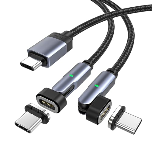 N. NETDOT 100W Magnetisches Ladekabel – Gen14 USB-C Ultraschnelles Laden & Datenübertragung Ladekabel Magnetisch Kompatibel mit Smartphones, Tablets, Kopfhörern uvm - 2 Black von N. NETDOT