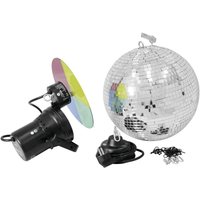 Eurolite 50101860 Halogen Discokugel-Set mit Motor, mit Farbwechselscheibe 30 cm von Eurolite