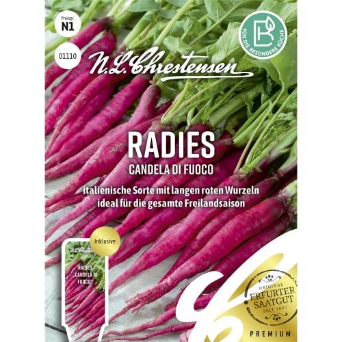 01110 N. L. Chrestensen Radieschen Samen | Alte Sorte | italienisches Radieschen Saatgut | Mild und Würzig von N.L. Chrestensen