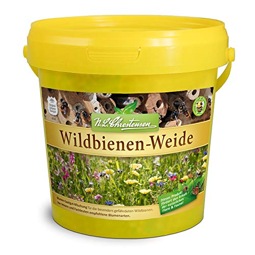 Wildbienen-Weide | 1 Liter Eimer | 100-200 m² | Blumensamen für Wildbienen von N.L. Chrestensen