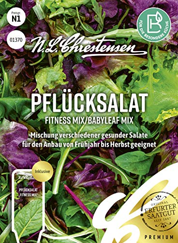 Pflücksalat Fitness Mix/Babyleaf Mix, Mischung verschiedener gesunder Salate, Samen, apog-01370 von N.L. Chrestensen