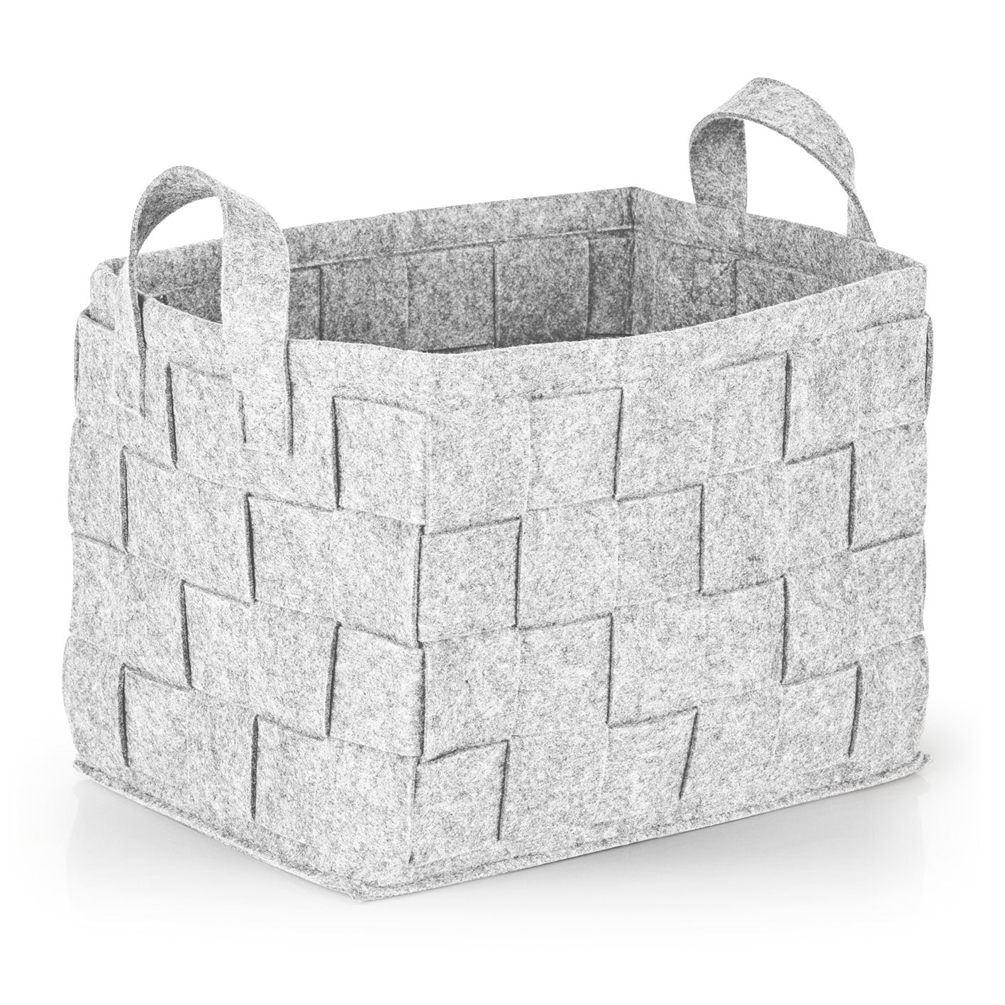 Filz-Aufbewahrungstasche M - 35 x 25 x 25 cm - Hellgrau von N8WERK