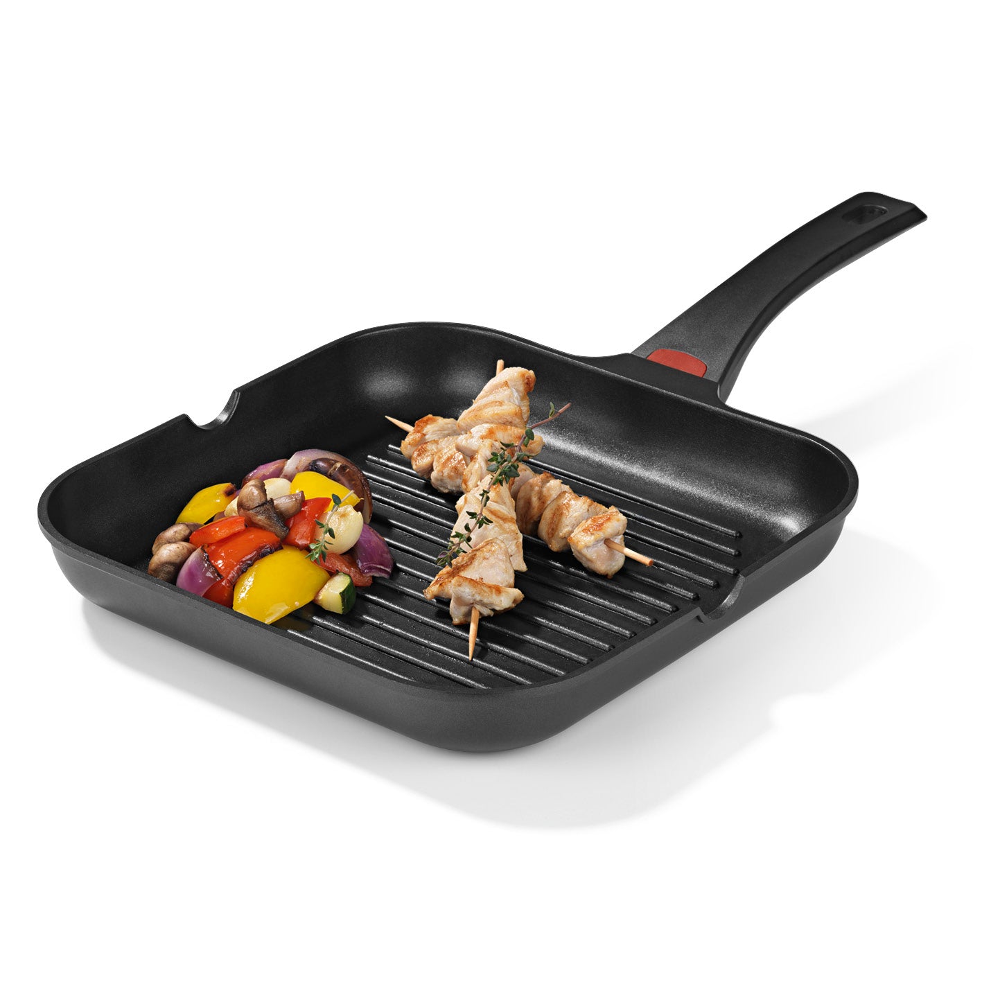 Aluguss-Grillpfanne in der Midnight Edition - 28 cm - Farbwechsel-Temperaturanzeige von N8WERK