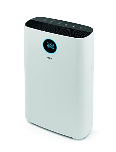 N8WERK Luftreiniger mit 6-fach-Filtersystem | H14 Filter | CADR: 185 m³/h | Für Allergiker - filtert Pollen, Staub, Bakterien etc. | App-Steuerung | Inkl. UVC- Licht | Raumgröße bis zu 50 m² von N8WERK