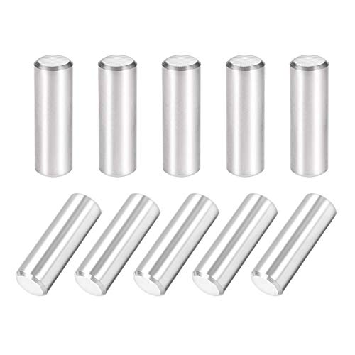 10 Stück 10 mm x 30 mm Stift Dübel 304 Edelstahl zylindrisch Regal Halterung Kiefer Befestigung Elemente Silber von NA