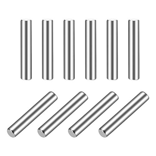 10 Stück 2 mm x 12 mm Zylinderstift aus Edelstahl 304 zylindrische Tablettenhalterung für die Befestigung der Elemente, silberfarben von NA