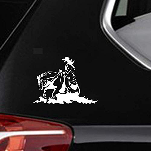 15,3 Cm x 11 Cm Cowgirl Pferd Rodeo Western Cowboy Mode Auto Styling Aufkleber Aufkleber Für Auto Laptop Fenster Aufkleber von NA