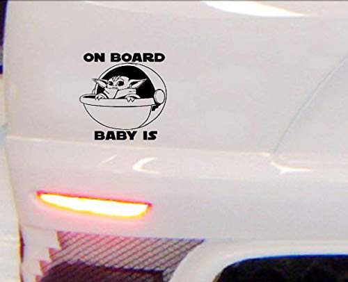 20 cm Autoaufkleber Baby Yoda an Bord Aufkleber Vinyl Decal Sci-Fi Star Wars The Mandalorean von NA