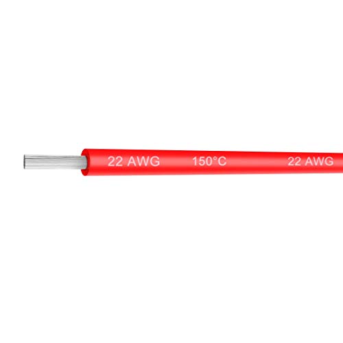 22 AWG 10KV Silikondraht Elektrokabel Stärke 22 Kabel Hochspannung 32,8 Fuß – Kupferdraht verzinnt weich und flexibel, beständig gegen hohe Temperaturen, Rot 22 AWG 10KV Silikondraht Elektrokabel Stärke 22 Kabel Hochspannung 32,8 Fuß – Kupferdraht verzinnt weich und flexibel, beständig gegen hohe Temperaturen, Rot von NA