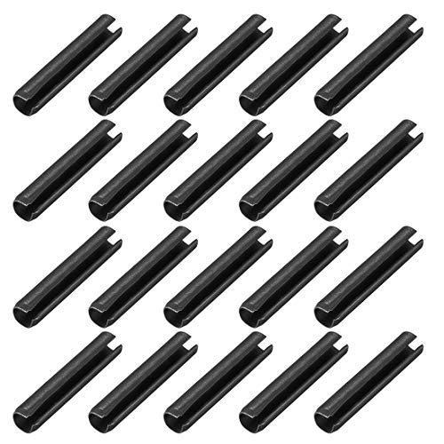 3,3 mm x 16 mm Zylinderstift Stahl Karbonstahl Spaltfeder Rolle Regal Halterung Spindel Befestigung Material schwarz 20 Stück von NA