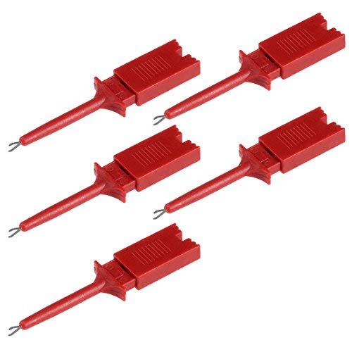 5 Stück 50 mm Länge Test Haken Lötbar für Multimeter PCB Tester Grabber Rot von NA