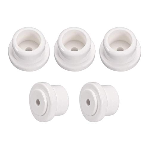 5 Stück 6,2 mm Loch Durchmesser Keramik Isolierung Perle runde Form Perle 22 mm Innendurchmesser für Wärme einziehbare Rohre Heizdraht von NA