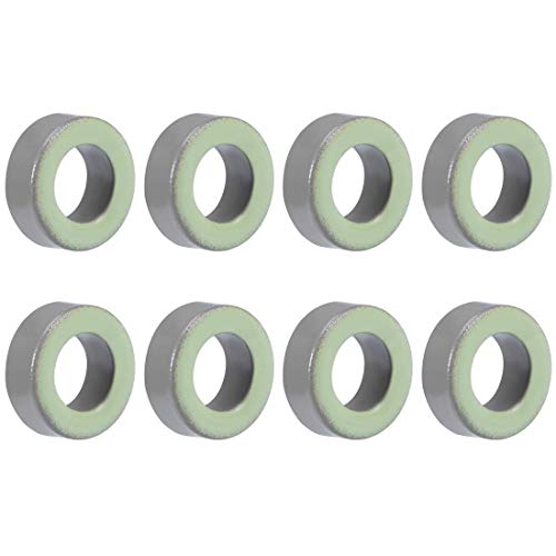 8 Stück 7,4 x 13,3 x 5 mm Ferrit-Chokes Ring Eisen Pulver Herzen grau hellgrün von NA