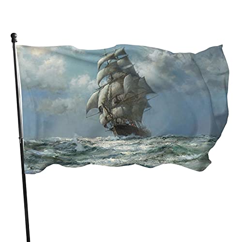 Flagge 3x5 Fuß - Fahne Segelboot - Hissfahne mit Ösen Flag - Hochwertige Polyester Lichtbeständige Wetterfeste Fahnen - Outdoor Garden Lustige Flag von NA-