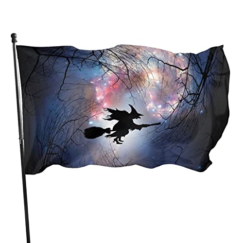 Flaggen, Hexe Fliegt Lichtbeständige Wetterfeste Langlebige Polyesterflagge mit Ösen für den Garten im Freien von NA-