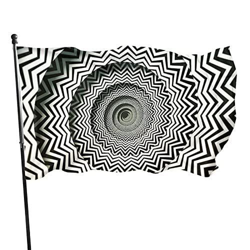 Flaggen, Schwarz-Weiß-Rundschreiben Fahnen Gartenflagge Dekorative Hofbanner lichtbeständig Rasenbanner Feiertagsdekoration Flagge für Innendekoration im Freien von NA-