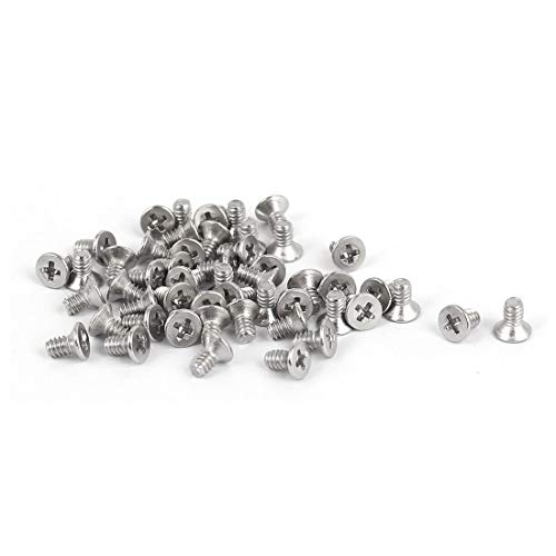 M1,6 x 3 mm Edelstahl 316 Flachkopfschrauben Phillips Befestigungsschrauben 50 Stück von NA