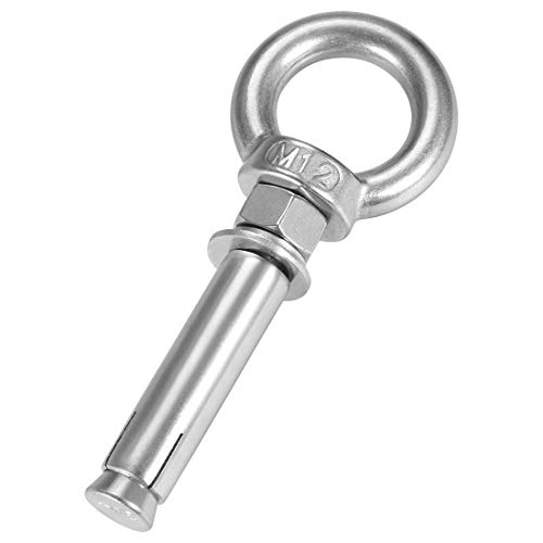M12 x 90 Expansion Eyebolt Mutter Mutter mit Ring 304 Edelstahl Anker Bolzen Rohr 1 Stück von NA