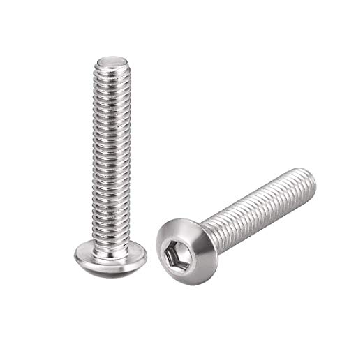 M3 x 16 mm Zylinderkopfschrauben Innensechskant Schrauben Rundkopf Edelstahl 304 Bolzen 50 Stück von NA