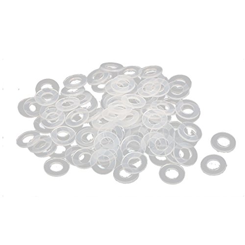 M3 x 6 mm x 0,5 mm Nylon flach Isolierung Abstandshalter Dichtungsringe Dichtungsringe weiß 100 Stück von NA