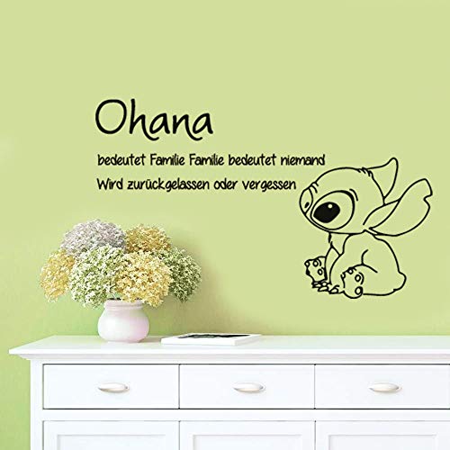 Ohana bedeutet Familie Wandaufkleber Abziehbilder Familie bedeutet niemand Wird zurückgelassen oder für Kinderzimmer Kinderzimmer vergessen von NA