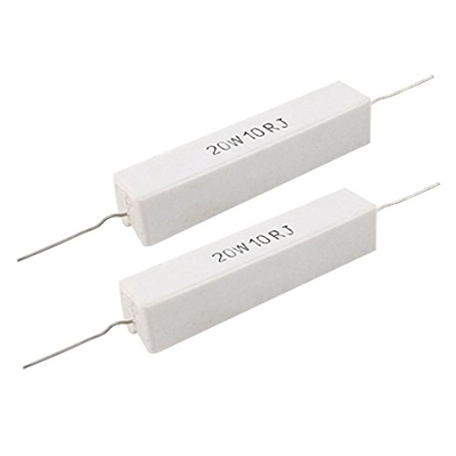 a11111600ux0035 Leistungswiderstand, Zement-Keramik, Blei, Axial, weiß (20 W, 10 Ohm) (2 Stück) von NA